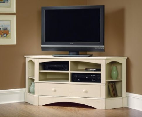 Corner TV Stand Entertainment Center – Antiqued Finish Review