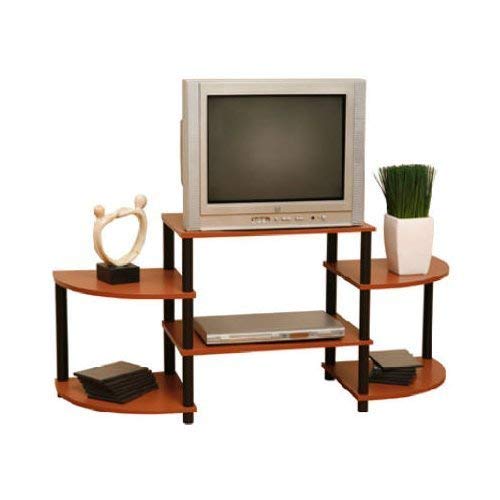Momentum Furnishings Llc PBF-0290-303 Cherry Finish With Black Accents Entertainment Stand