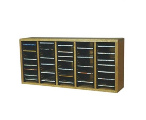Cdracks Media Furniture Solid Oak Desktop or Shelf CD Cabinet Capacity 100 CD’s Honey Finish Review