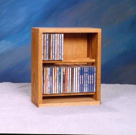 Wood Shed Solid Oak Dowel Cabinet for CD's Clear
