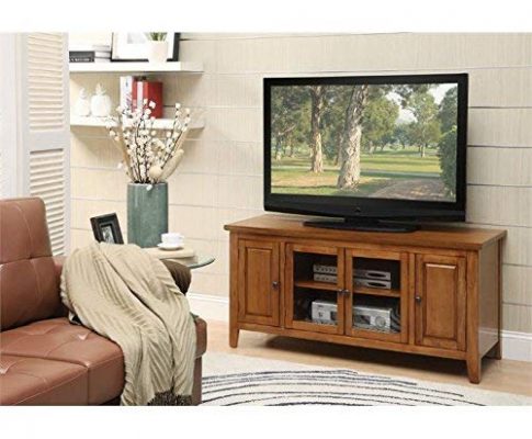 BOWERY HILL 55″ TV Stand in Oak Review