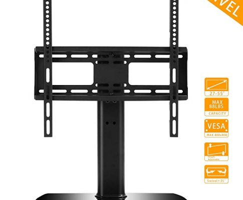 Rfiver Universal Swivel Tabletop TV Stand with Mount for 27 32 37 42 47 55 inch LED,LCD and Plasma Flat Screen TVs with Height Adjustment VESA 400x400mm, UT2002 Review