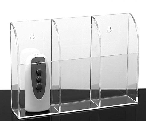 Ivosmart Wall Mount Acrylic TV Remote Control Mobile Phone Storage Holder Media Organizer Caddy Review