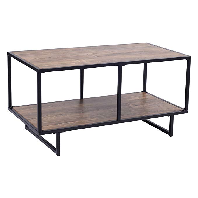 Tangkula TV Stand/Coffee Table Entertainment Center Media Console Metal Frame Home Furniture