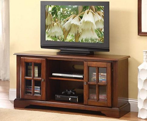 ACME Furniture Basma 2 Open Shelves Television Stand, Cherry Review