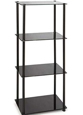 Convenience Concepts Designs2Go Midnight Classic 4-Tier Glass Tower, Black Glass Review