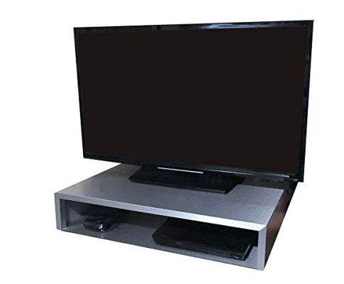Tabletop TV Stand 25″(W) x 14″(D) x 5″(H) (Brushed Aluminum) | RIZERvue (Up to 32″ diagonal) (No Assembly Required) Review
