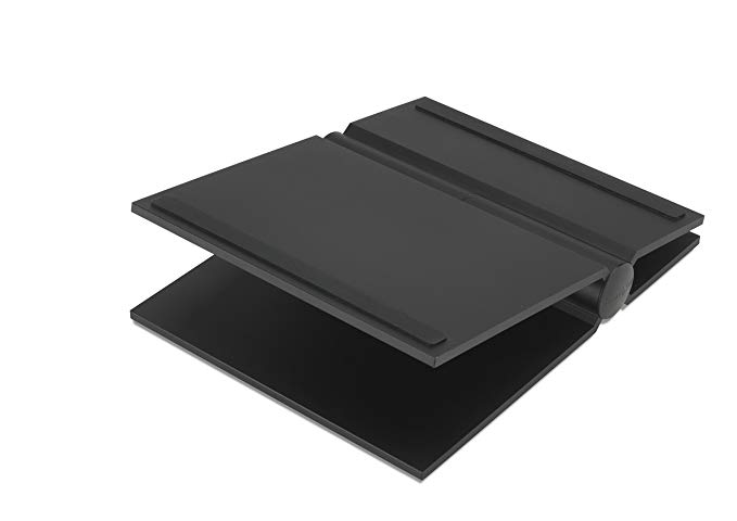 SoundXtra Universal Desktop Speaker Stand - Large, Pair (Black)