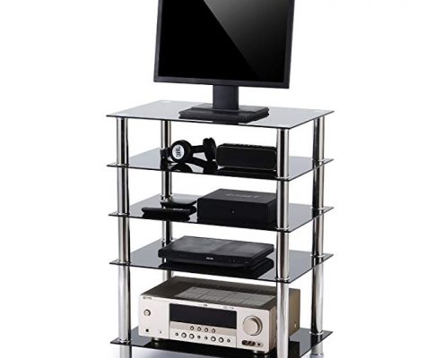 Rfiver 5-Tier Black Glass Audio Video Tower for TV, Xbox, Gaming Consoles, Media Component,Streaming Devices, HF1002 Review