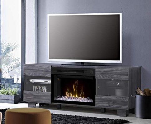 DIMPLEX Electric Fireplace, TV Stand, Media Console, Space Heater and Entertainment Center with Glass Ember Bed Set in Carbon Finish – Max #GDS25GD-1651CW Review