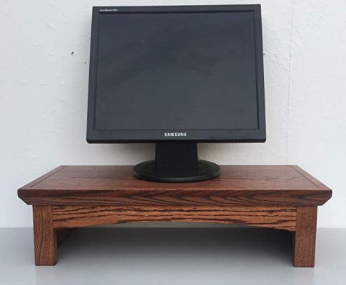 TV/Monitor Riser Stand Shaker Style in Oak (38″W x 12″D x 7″H, Medium) Review