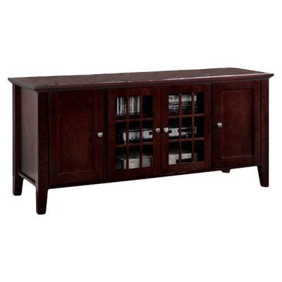 Kings Brand 54″ Dark Cherry Wood Plasma TV Console Stand Entertainment Center Review