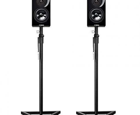 Flexzion Speaker Stand Floor Standing Mount with Triangle Base Height Adjustable (38″- 57″) Set of 2 for Concert Band DJ Studio Monitor Home Theater Review