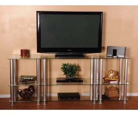Extra Tall Glass and Aluminum 75″ TV Stand Review