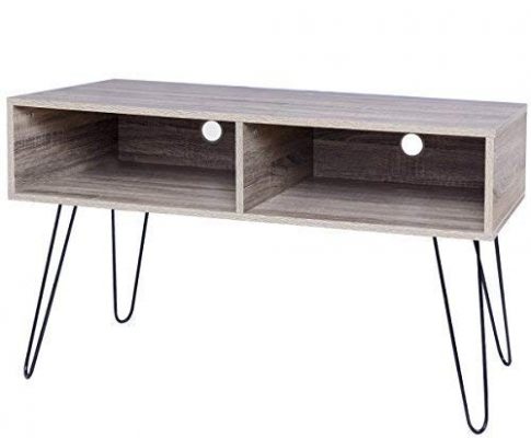 TANGKULA 42″ TV Stand Home Retro W/Metal Hairpin Legs Media Console Review