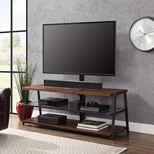 Mainstays 3-in-1 Medium Brown TV Stand for TV's up to 70