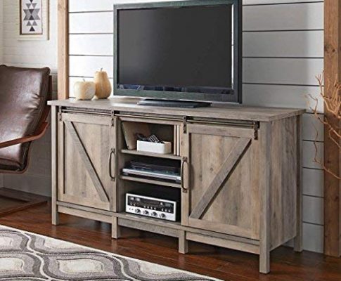 Better Homes and Gardens Modern Farmhouse TV Stand Rustic Gray Finish Review