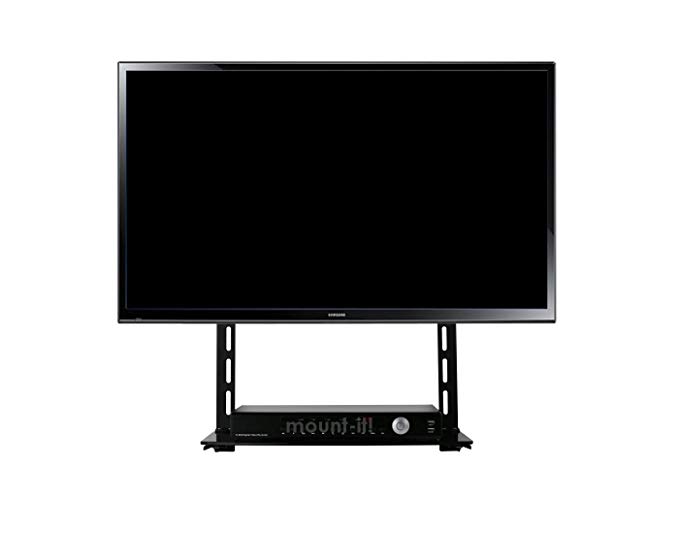Mount-It! Low Profile Flat Panel TV Mount and Glass Entertainment Center Combo