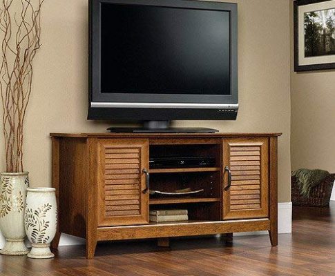 Sauder Milled Cherry Panel TV Stand Review