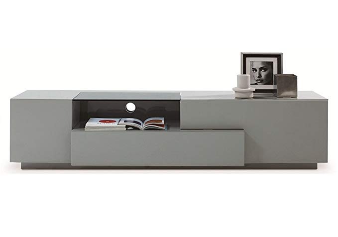 Grey Lacquer Modern TV015 TV Stand