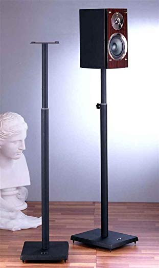 Surround Sound Speaker Stand in Black - Set of 2