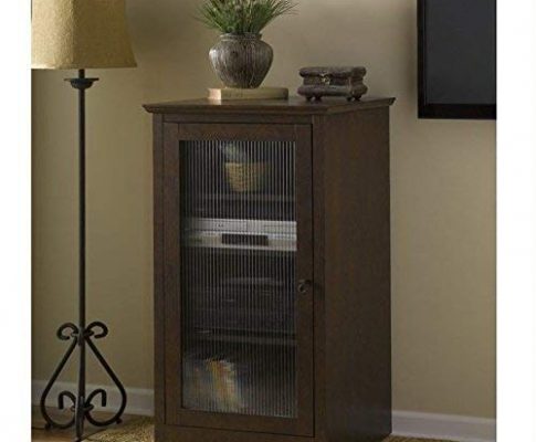 Pemberly Row Audio Cabinet Bookcase in Madison Cherry Review