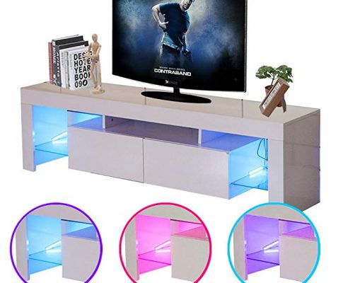 Nexttechnology TV Stand 63 Inch Entertainment Center Modern TV Cabinet Media Console Home Furniture TV Table (White-2) Review