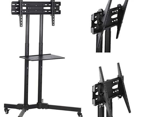 go2buy Mobile TV Cart Mount Stand for 32 to 65 inch LED LCD Plasma Flat Screen Panels with Storage Shelves on Wheels Review