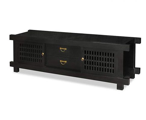 ChinaFurnitureOnline Elmwood Sideboard, 80 Inches Japanese Shinto Media Cabinet Black Lacquer Review