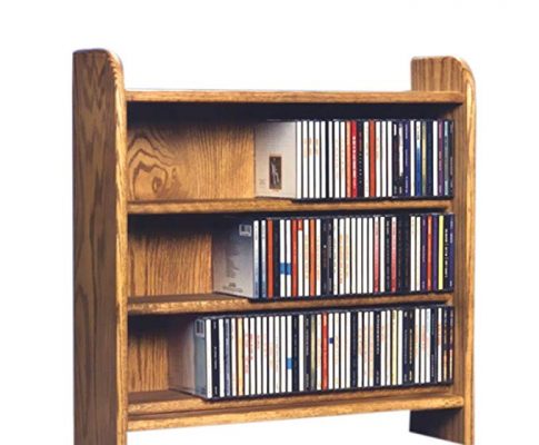 Cdracks Media Furniture Solid Oak 3 Shelf CD Cabinet Maximum Capacity 220 CD’s Honey Finish Review