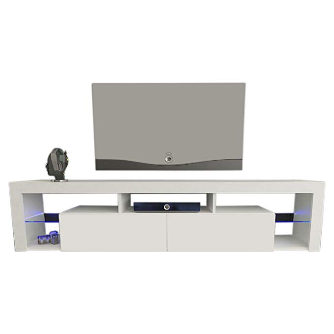 Meble Furniture & Rugs TV Stand Milano 200 LED Wall Mounted Floating 79