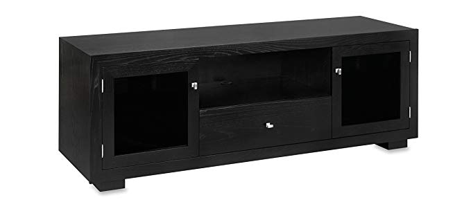 Haven EX 72-inch Solid Wood TV Stand / TV Console / Media Console for Flat Screen TVs to 80-inch by Standout Designs (Black on Ash)