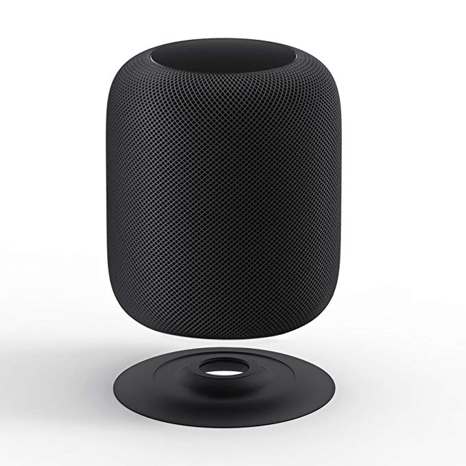 Mrount Silicone Anti-Slip Pads Shock Proof Coaster HomePod, Perfect Match Apple Home Pods (Black, 1)