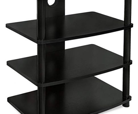 Mount-It! Media Stand Entertainment Center For TV, Audio Video Components, Stereo Equipment, Gaming Consoles, Streaming Devices, 4 Shelves, Black Review