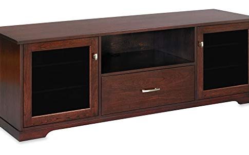 Horizon EX 72-inch American Solid Wood Media Console / TV Stand / AV Cabinet for Most Flat Screen TVs to 80” (Center Speaker Shelf and Media Drawer) (Espresso on Cherry) Review