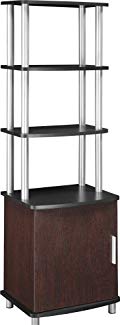 Ameriwood Home Carson Audio Stand, Cherry/Black