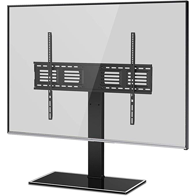 FITUEYES Universal TV Stand with Swivel Mount Height Adjustable for 50inch to 80 inch TV FTT107003GB