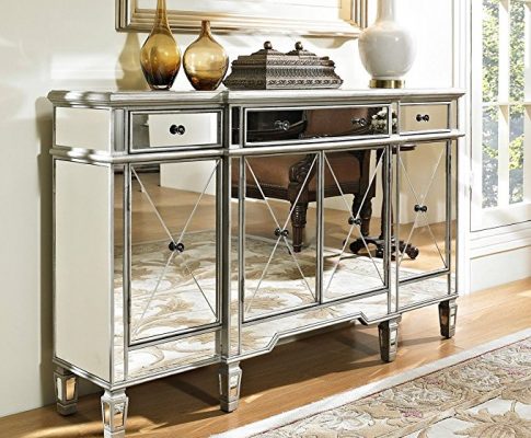 60” Mirrored reflection Andrea hall console cabinet Model DH-695 Review