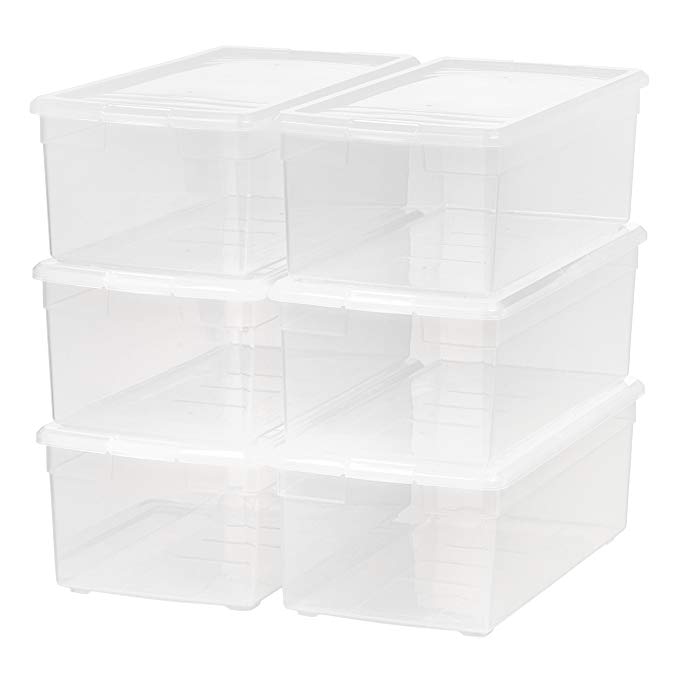IRIS Media Storage Box, 6 Pack, Clear