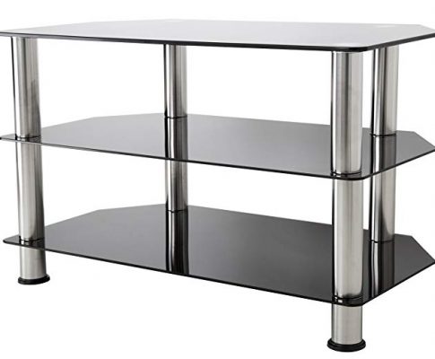 AVF SDC800-A TV Stand for up to 42-inch TVs, Black Glass, Chrome Legs Review