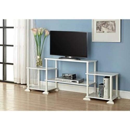 NEW TV Stand Entertainment Center Media Console Furniture Wood Storage Cabinet (White)