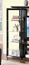 Media Tower with Glass Shelves in Black Finish Metal NoPart: 700312 # 700312 Review