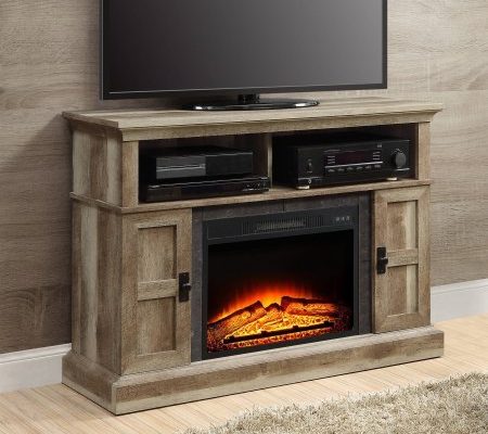 Whalen Media Fireplace Console for TVs up to 55″, Weathered Review