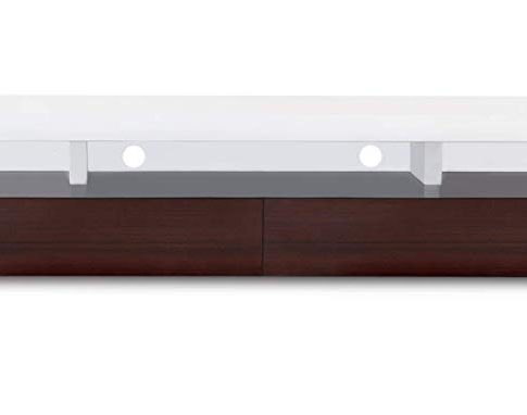 Zuri Furniture Dark Wood and White High Gloss Lacquer McIntosh 71 Inch TV Stand Review