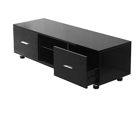 Nexttechnology TV Stand Entertainment Center Modern TV Cabinet Media Console Home Furniture TV Table (Black, 47 Inch) Review