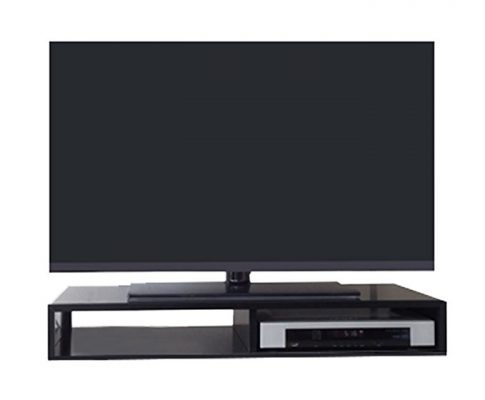 RIZERvue | TV Stand for Flat Screen (Black) Tabletop (Up to 50″ Diagonal) (No Assembly Required) Review