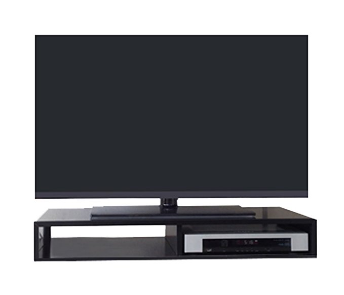 RIZERvue | TV Stand for Flat Screen (Black) Tabletop (Up to 50