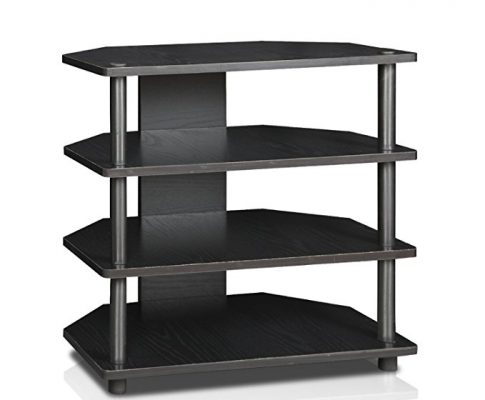 Furinno Turn-N-Tube Easy Assembly 4-Tier Petite TV Stand 15093BW/BK, Blackwood Review