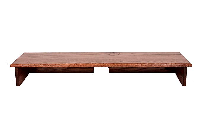 RED OAK STAINED SOUND BAR TV RISER 40