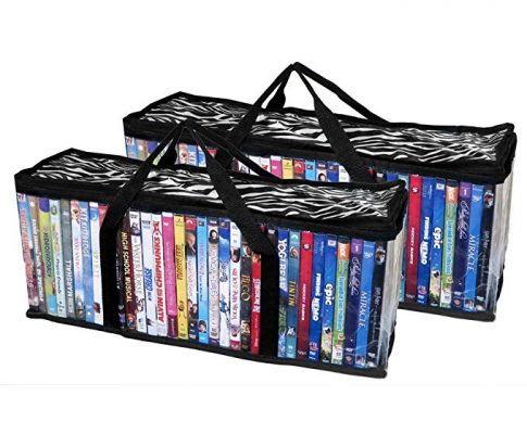 Evelots Portable Home DVD Blu-Ray Video Games Storage Bags Holds 80 Total – S/2 Review